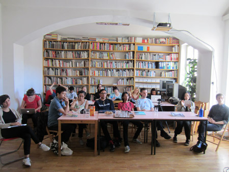 The presentations of curatorial practices in the context of Southeast Asia in Ljubljana, SCCA Project Room (Photo: SCCA-Ljubljana archive)