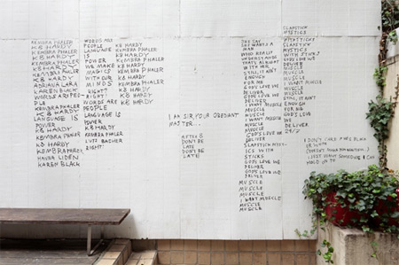 Karl Holmqvist, Words Are People, 2012, New York, installation view,