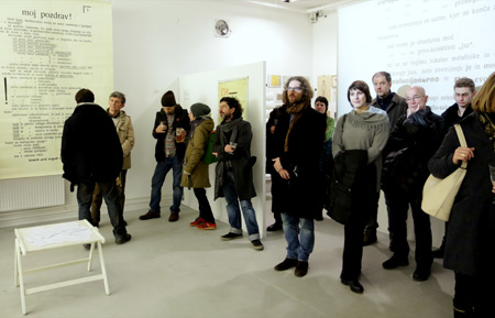 Opening of the exhibition Words as Colours, Colours as Words at Vodnikova domačija Šiška Gallery, photo: Sunčan Stone