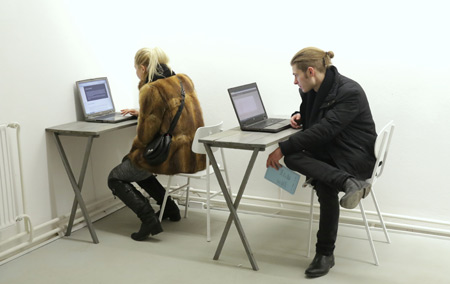 Opening of the exhibition Words as Colours, Colours as Words at Vodnikova domačija Šiška Gallery, photo: Sunčan Stone