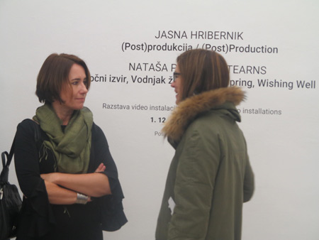 Opening of the exhibition by Jasna Hribernik and Nataša Prosenc Stearns in Vžigalica Gallery